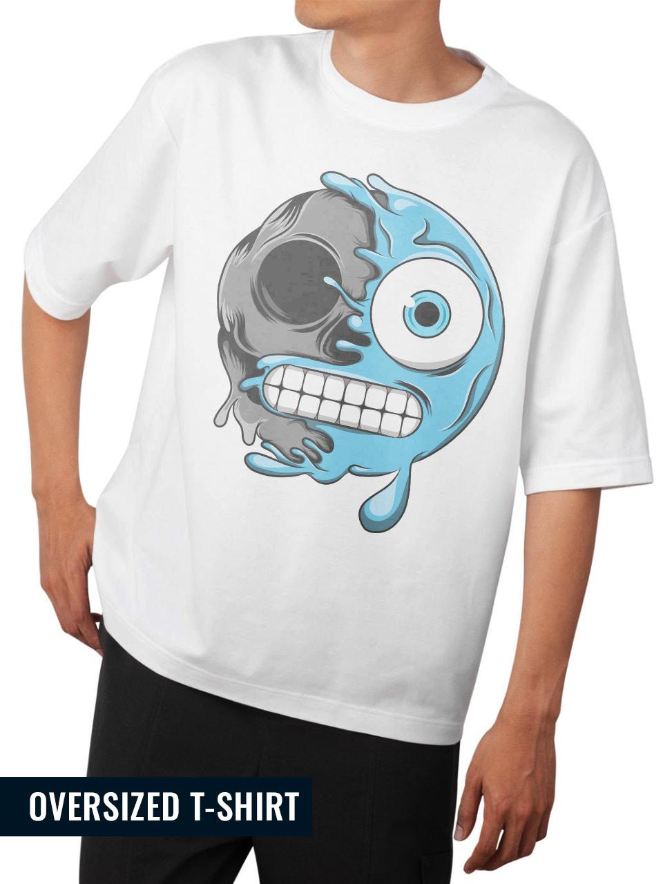 Frosty Skull Arctic Chill-Out Oversized T-Shirt