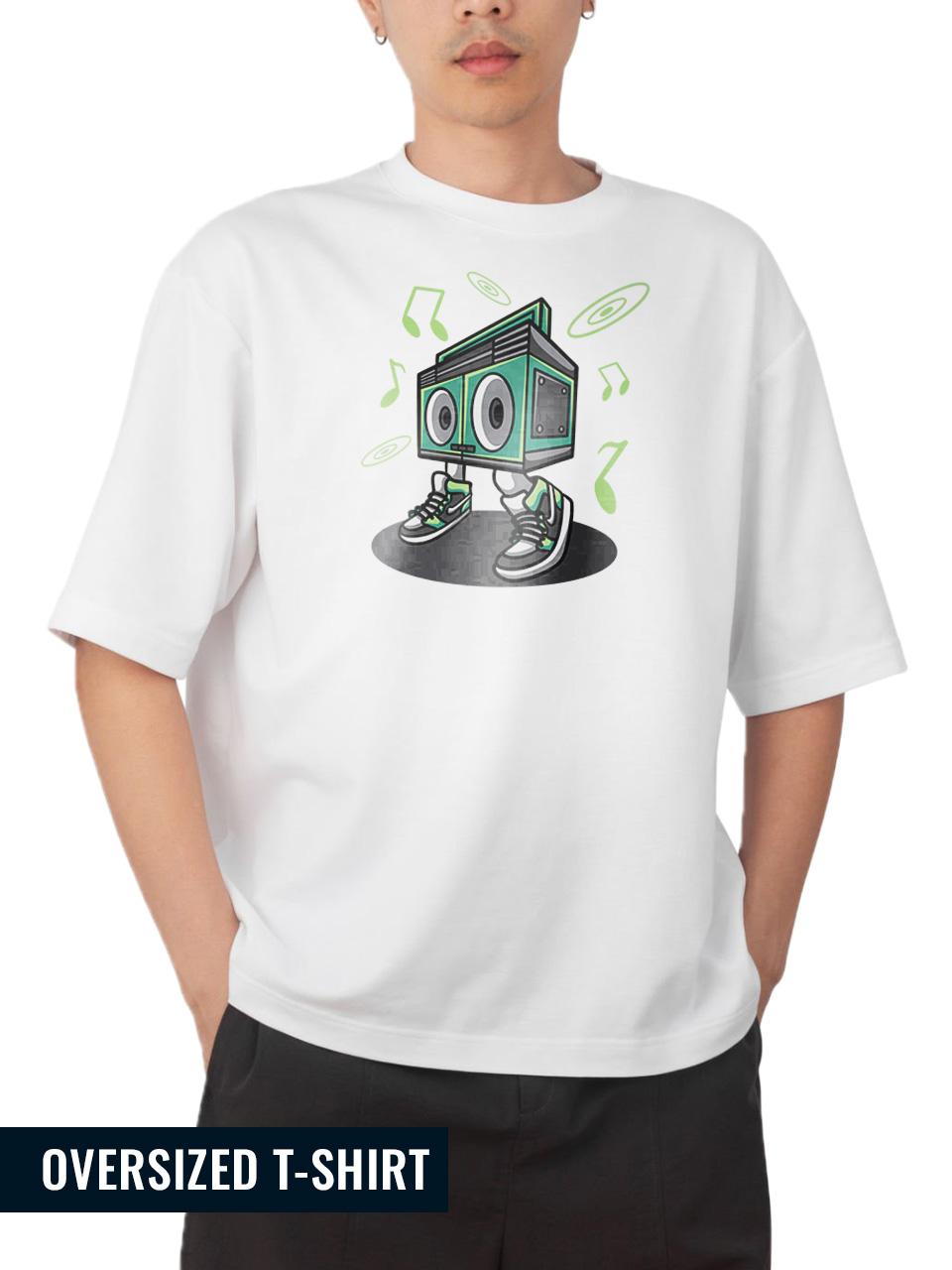 Play Music Radio Oversized T-Shirt