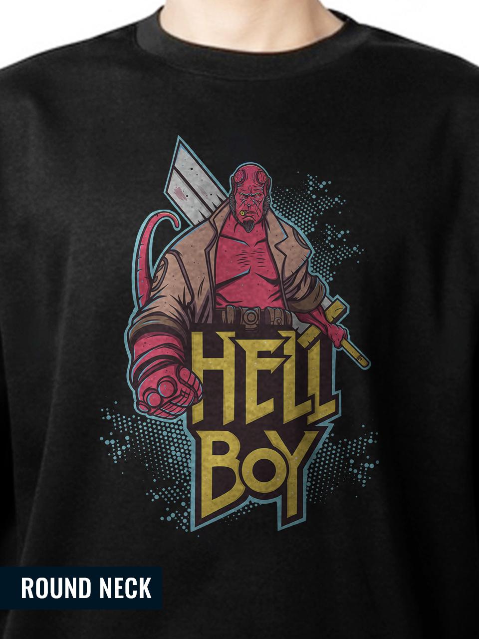  Shadowed Hellboy Oversized T-shirt 