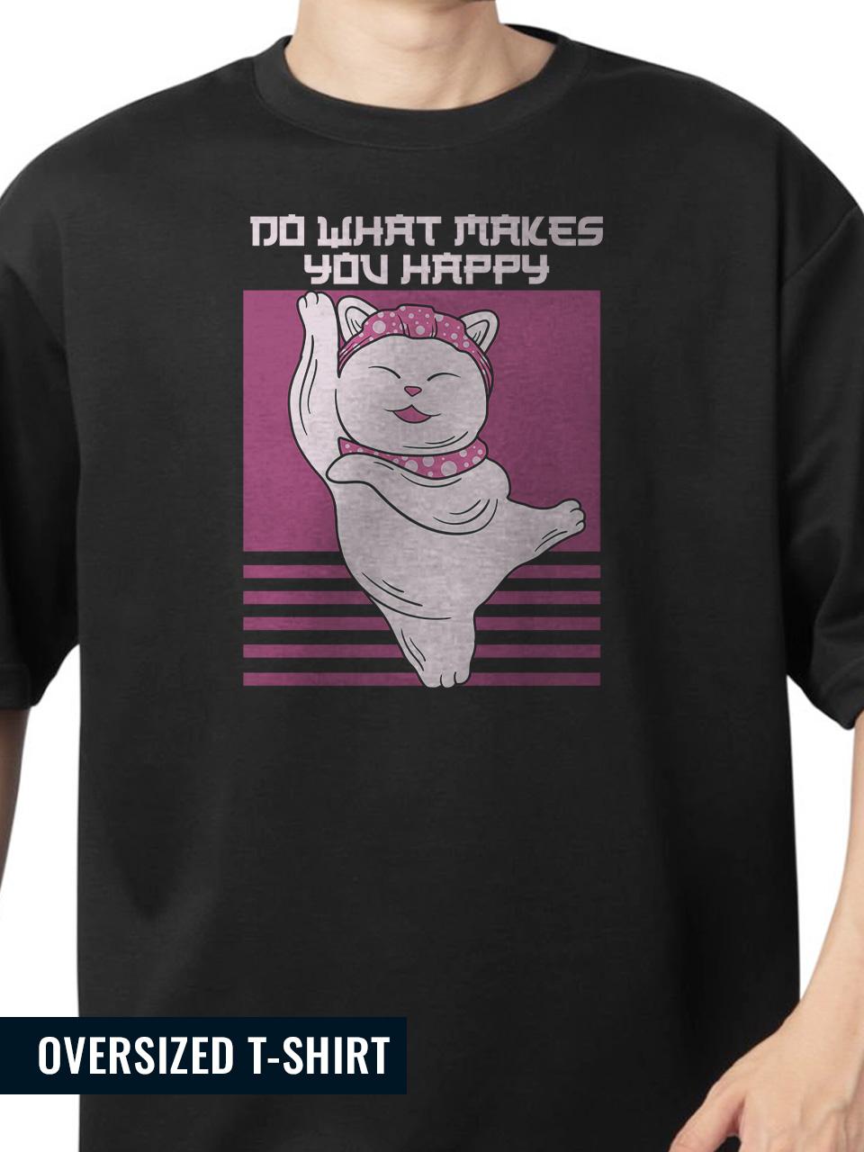 HappyCat Wisdom Oversized T-Shirt