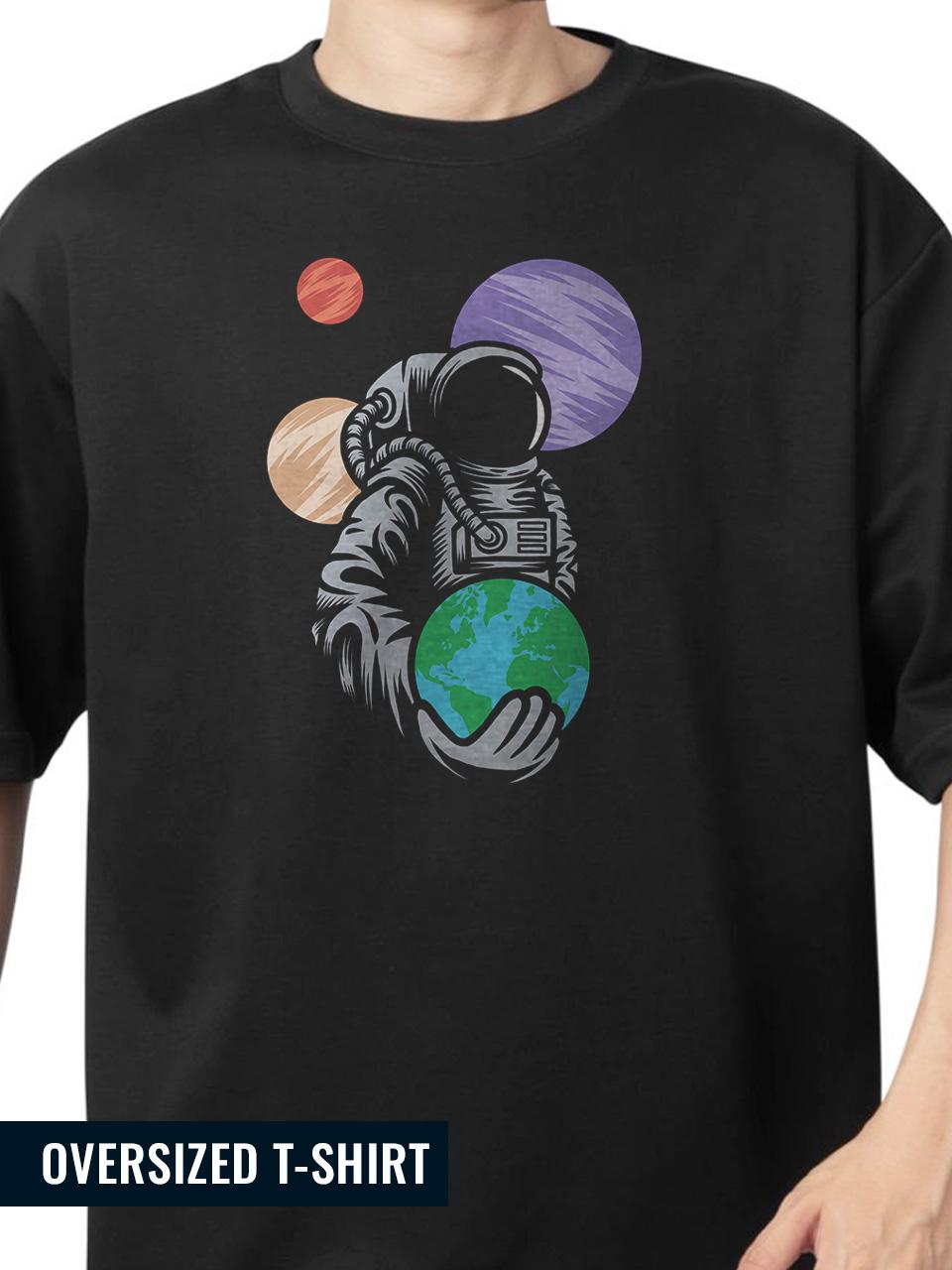 Earth's Guardian Astronaut Oversized T-Shirt